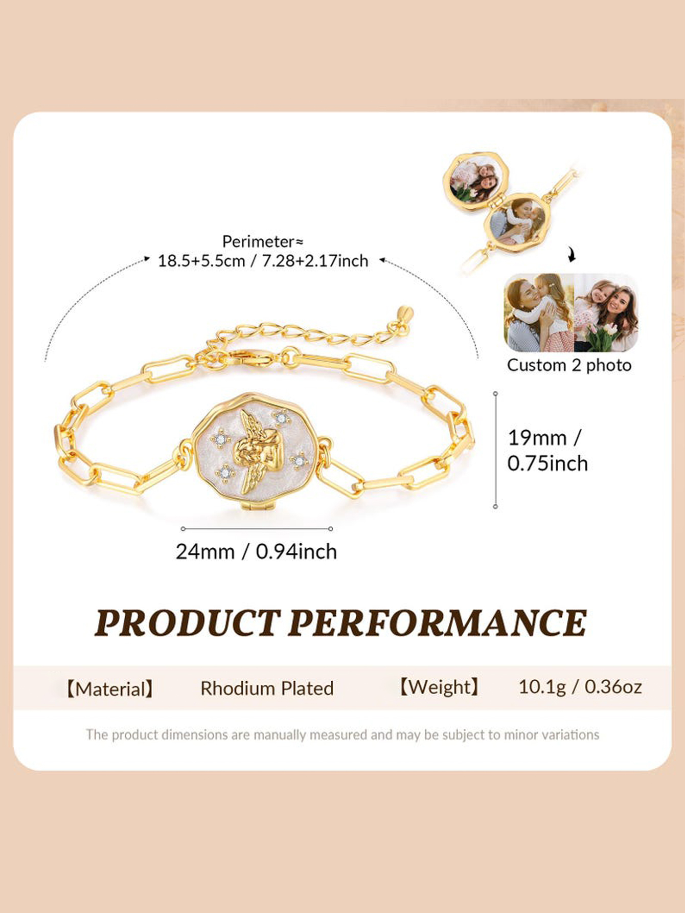 Custom Little Angel Photo Bracelet